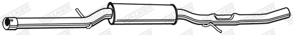 Silencieux central WALKER 23039