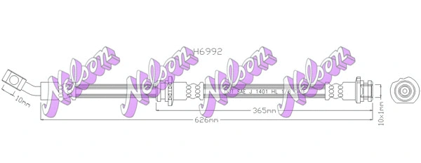 Flexible de frein KAWE H6992