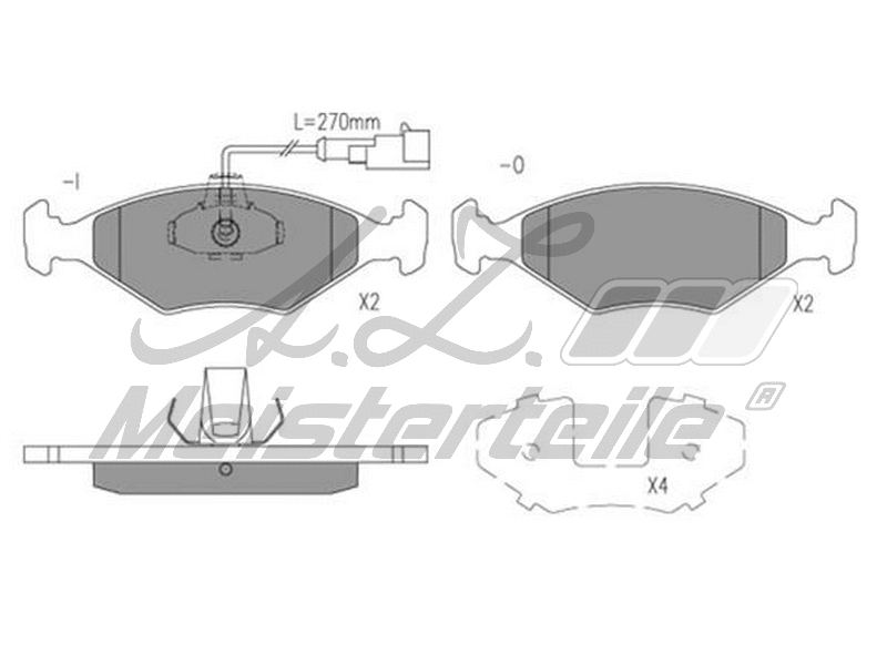 Kit de plaquettes de frein, frein à disque A.Z. Meisterteile AZMT-44-022-1784