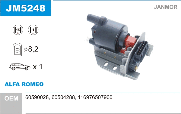 Bobine d'allumage JANMOR JM5248