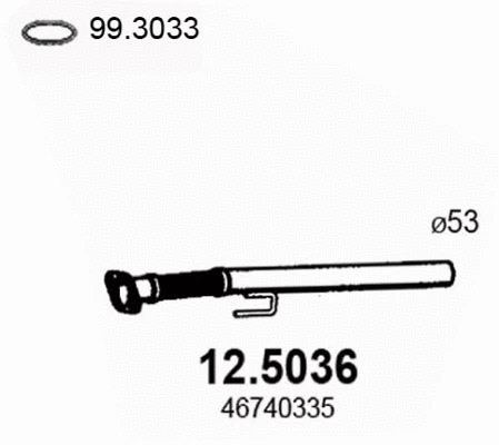 Tuyau d'échappement ASSO 12.5036