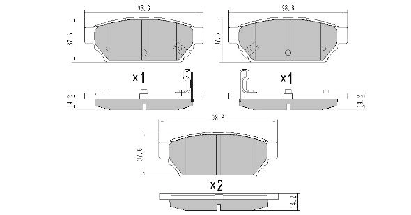 Kit de plaquettes de frein, frein à disque FREMAX FBP-1771