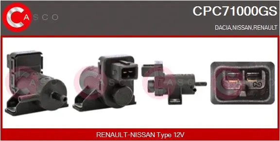 Transmetteur de pression, contrôle des gaz d'échappement CASCO CPC71000GS