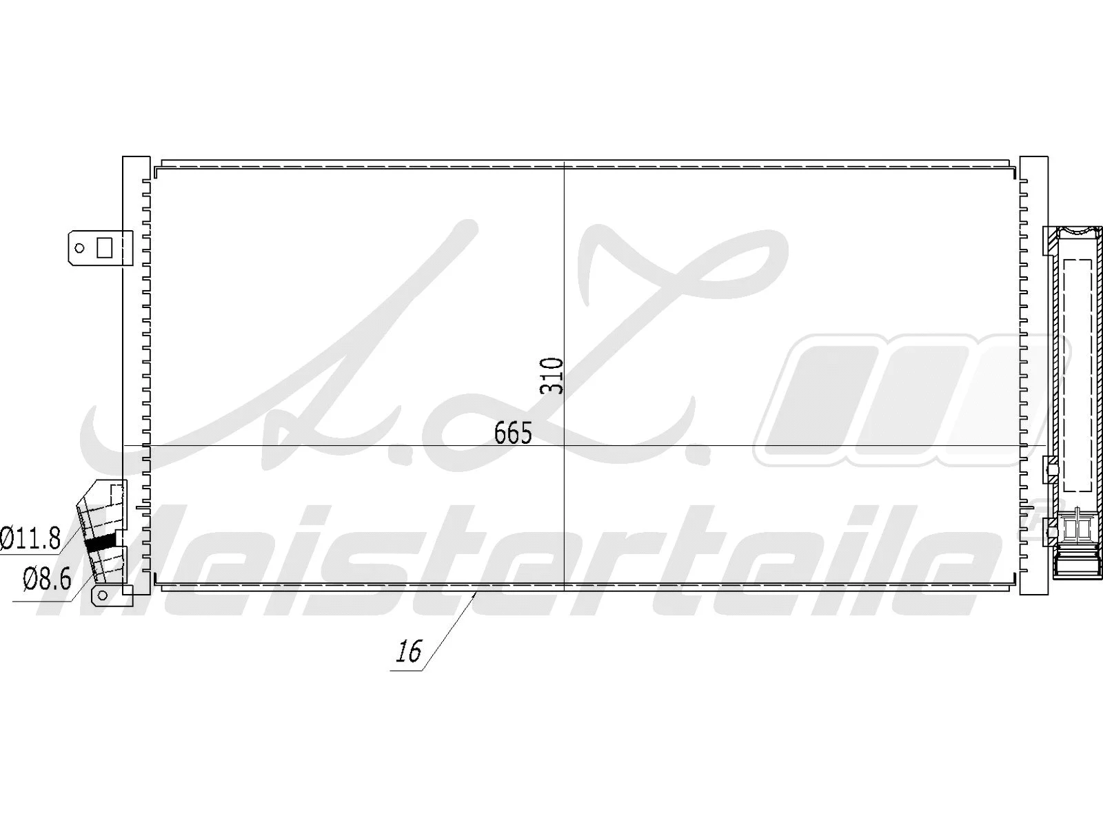 Condenseur, climatisation A.Z. Meisterteile AZMT-45-030-1416