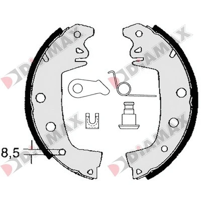 Jeu de mâchoires de frein DIAMAX N01197