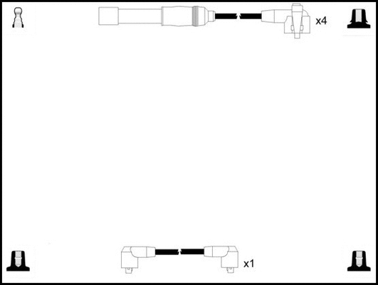 Kit de câbles d'allumage LEMARK HOES916