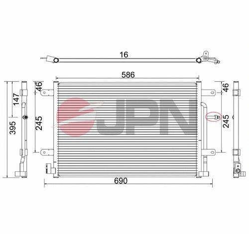 Condenseur, climatisation JPN 60C9078-JPN