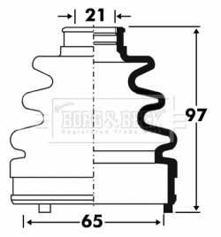 Jeu de joints-soufflets, arbre de commande BORG & BECK BCB2859