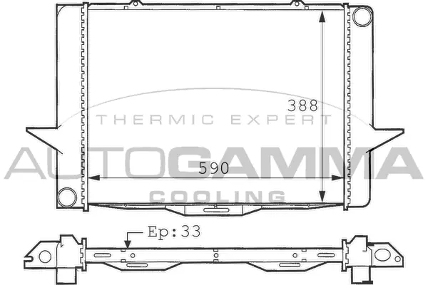 Radiateur, refroidissement du moteur AUTOGAMMA 101281