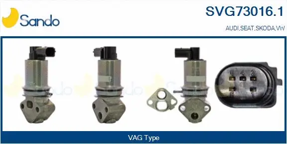 Vanne EGR SANDO SVG73016.1