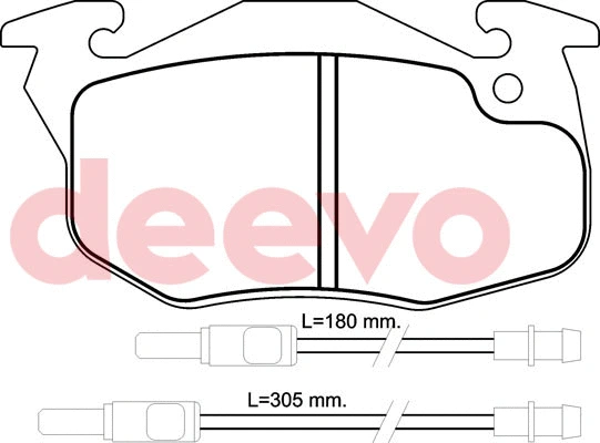 Kit de plaquettes de frein, frein à disque DEEVO BP72380