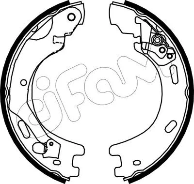 Jeu de mâchoires de frein, frein de stationnement CIFAM 153-376