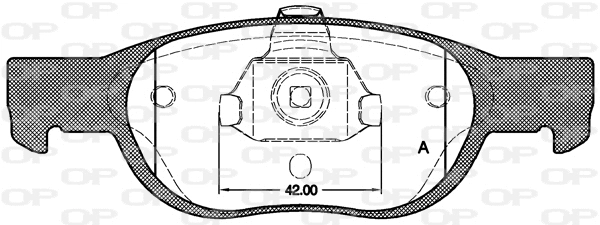 Kit de plaquettes de frein, frein à disque OPEN PARTS BPA0588.10