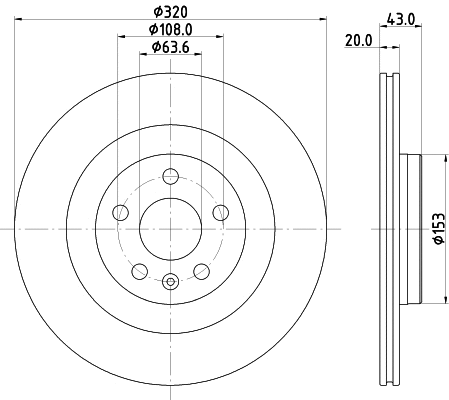 Disque de frein MINTEX MDC2915C