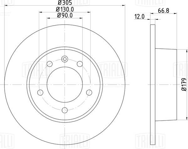 Disque de frein TRIALLI DF 261012