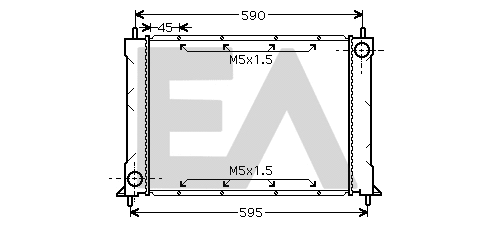Radiateur, refroidissement du moteur EACLIMA 31R05023