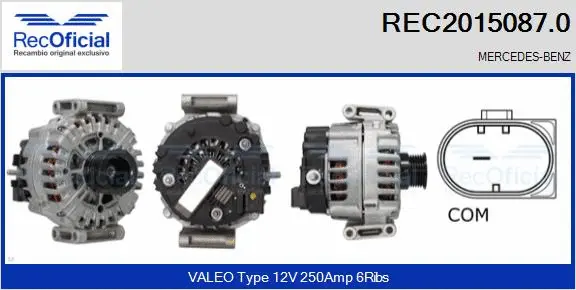 Alternateur RECOFICIAL REC2015087.0