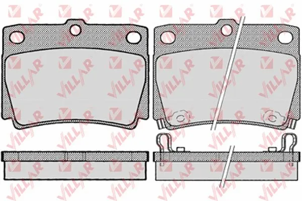 Kit de plaquettes de frein, frein à disque VILLAR 626.1029