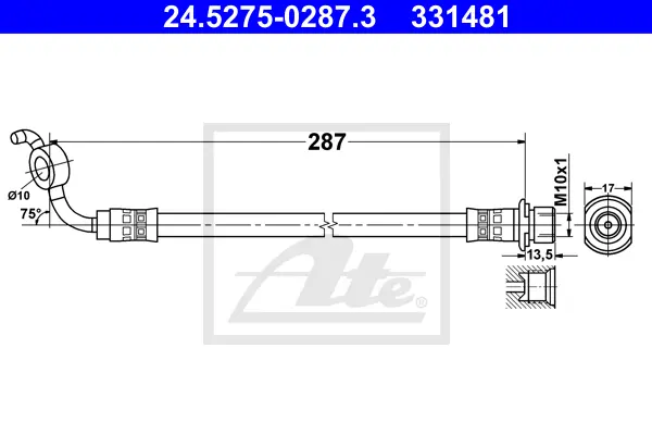 Flexible de frein ATE-APAC 24.5275-0287.3