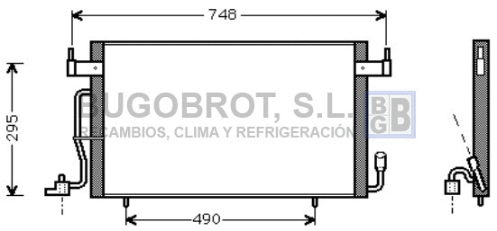Condenseur, climatisation BUGOBROT 62-CN5166