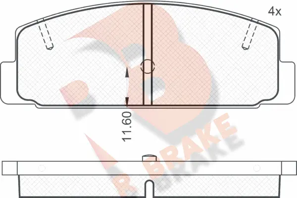 Kit de plaquettes de frein, frein à disque R BRAKE RB0785