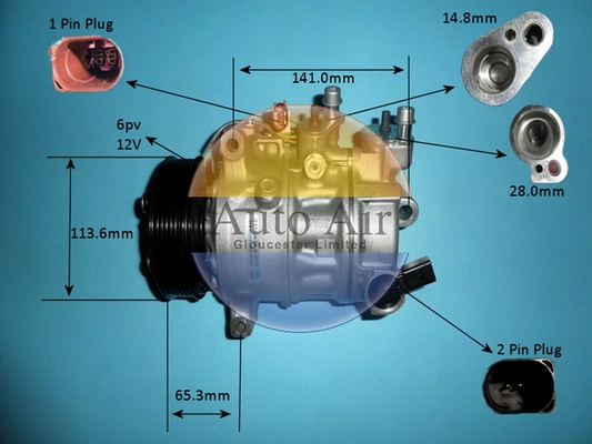 Compresseur, climatisation AUTO AIR GLOUCESTER 14-0813P