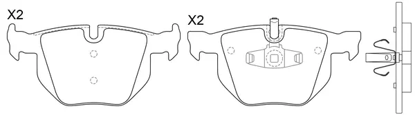 Kit de plaquettes de frein, frein à disque SB BP32092W