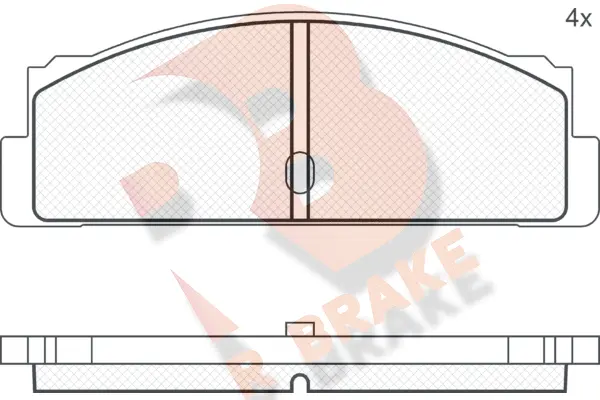Kit de plaquettes de frein, frein à disque R BRAKE RB0067