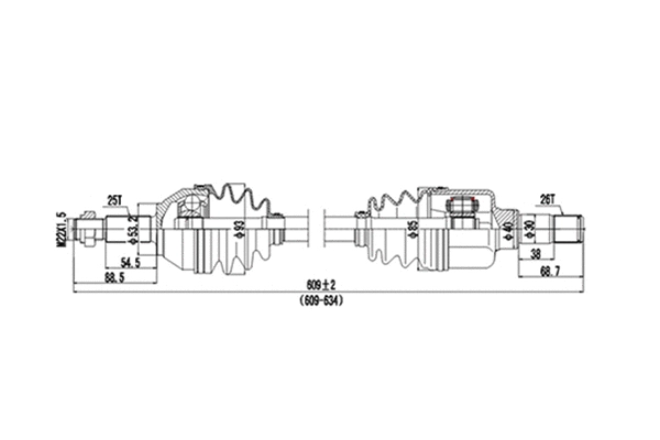 Arbre de transmission DYNAMATRIX DDS218101