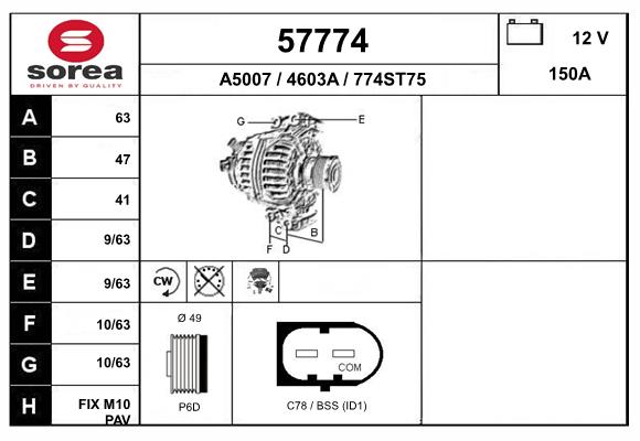Alternateur EAI 57774