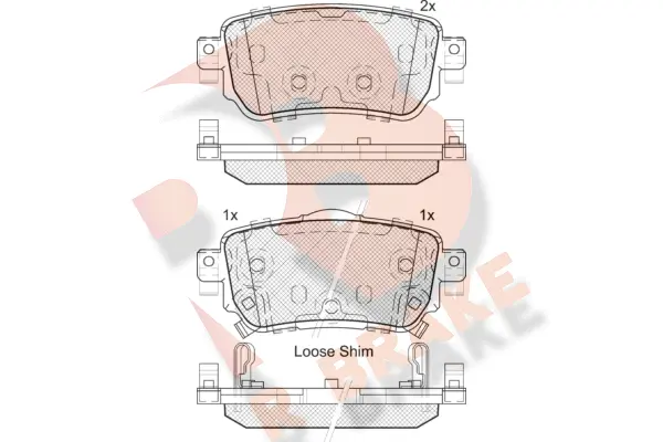 Kit de plaquettes de frein, frein à disque R BRAKE RB2188