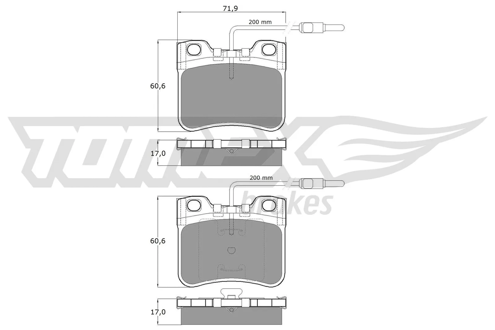 Kit de plaquettes de frein, frein à disque TOMEX Brakes TX 11-98
