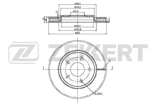 Disque de frein ZEKKERT BS-5505B