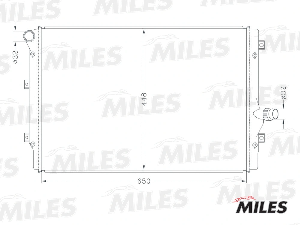 Radiateur, refroidissement du moteur MILES ACRB124