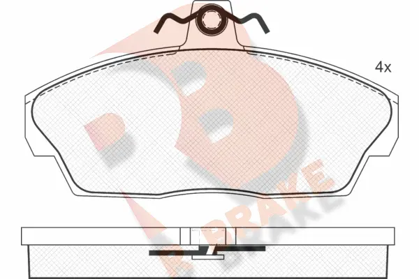 Kit de plaquettes de frein, frein à disque R BRAKE RB1332