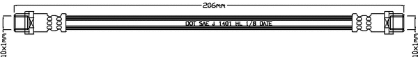 Flexible de frein JURATEK JBH1024