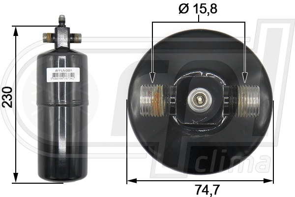 Filtre déshydratant, climatisation RPL QUALITY APFLIV0001