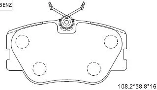 Kit de plaquettes de frein, frein à disque ASIMCO KD7715