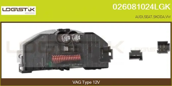 Résistance, pulseur d'air habitacle LGK 026081024LGK