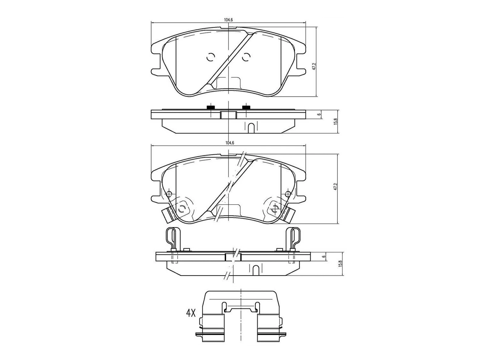Kit de plaquettes de frein, frein à disque A.Z. Meisterteile AZMT-44-022-1262