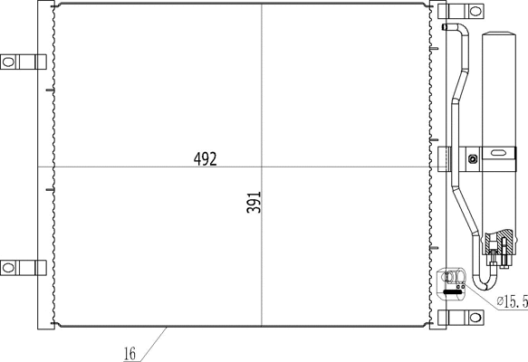 Condenseur, climatisation HART 614 548