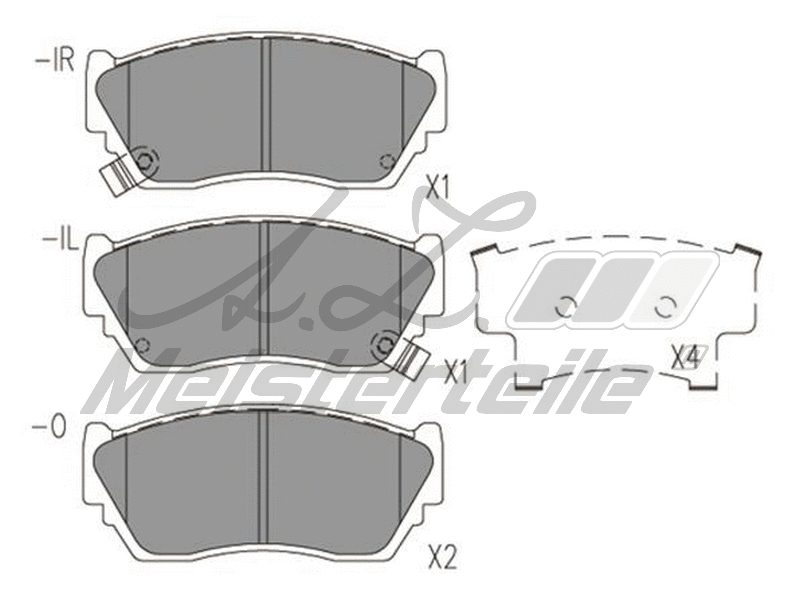 Kit de plaquettes de frein, frein à disque A.Z. Meisterteile AZMT-44-022-2115