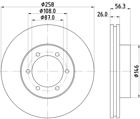 Disque de frein MINTEX MDC2275