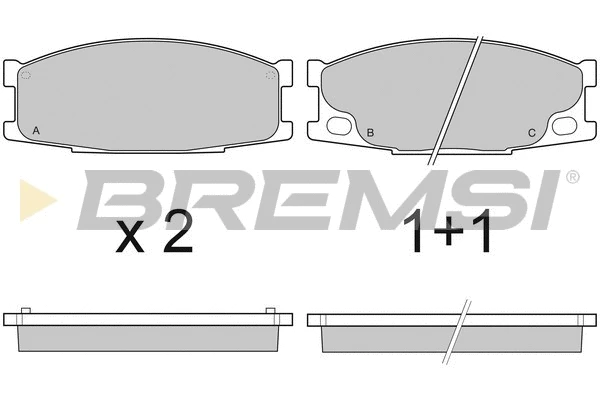 Kit de plaquettes de frein, frein à disque BREMSI BP3066