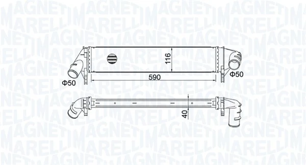 Refroidisseur d'air de suralimentation MAGNETI MARELLI 351319205260