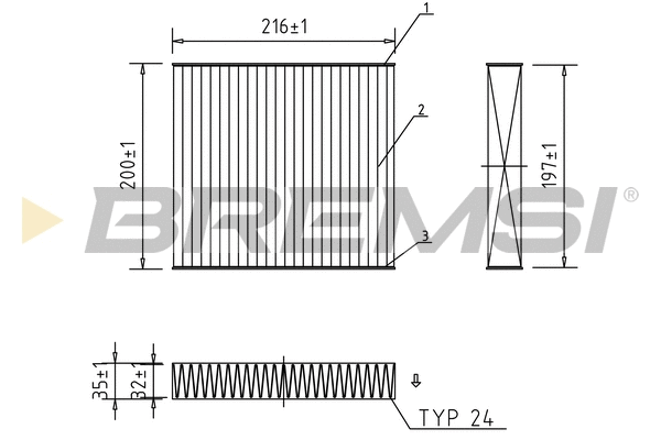 Filtre, air de l'habitacle BREMSI FC0078A