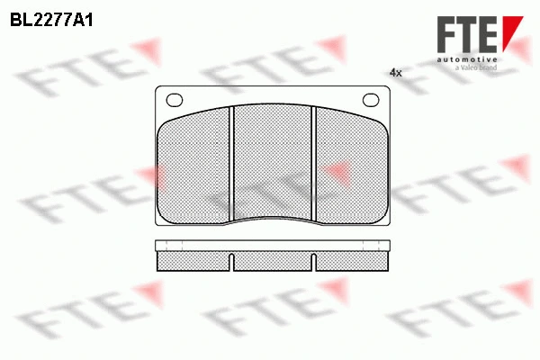 Kit de plaquettes de frein, frein à disque FTE 9011048