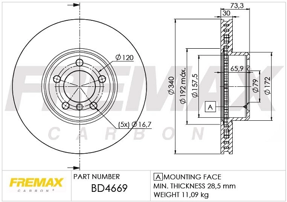 Disque de frein FREMAX BD-4669