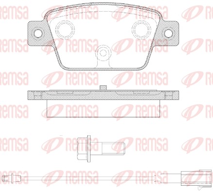 Kit de plaquettes de frein, frein à disque REMSA 0861.12