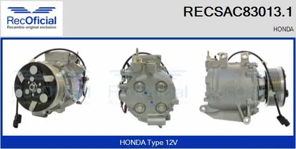 Compresseur, climatisation RECOFICIAL RECSAC83013.1